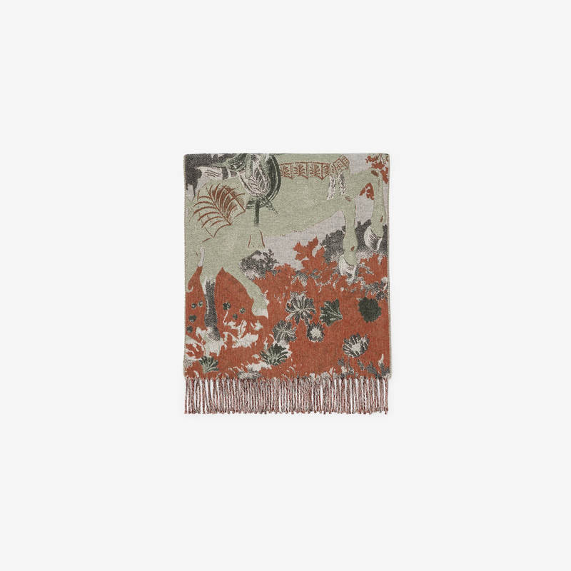Burberry Stallion Portrait​ Cashmere Scarf outlook