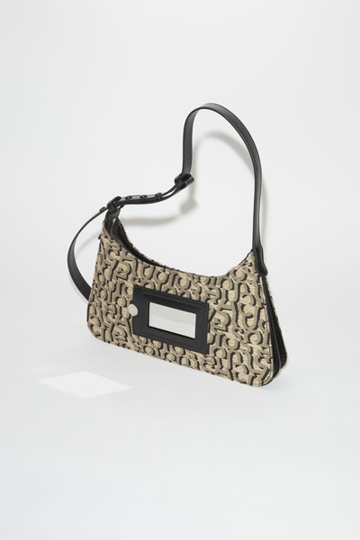 Acne Studios Monogram Platt mini shoulder bag - Beige/black outlook