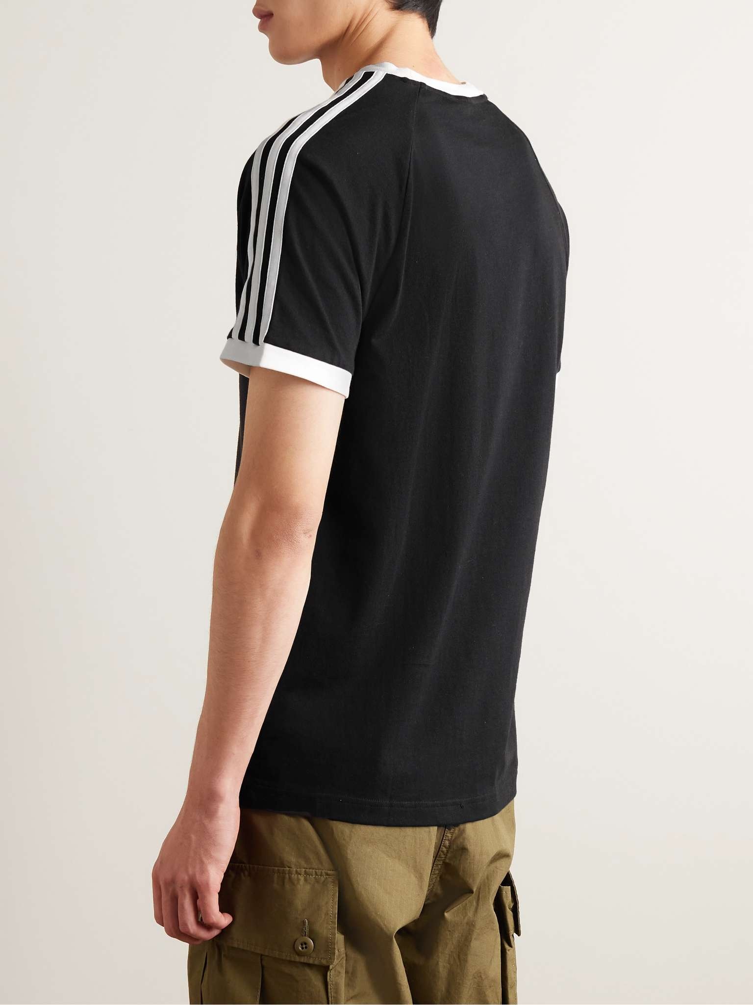 Striped Logo-Embroidered Cotton-Jersey T-Shirt - 4