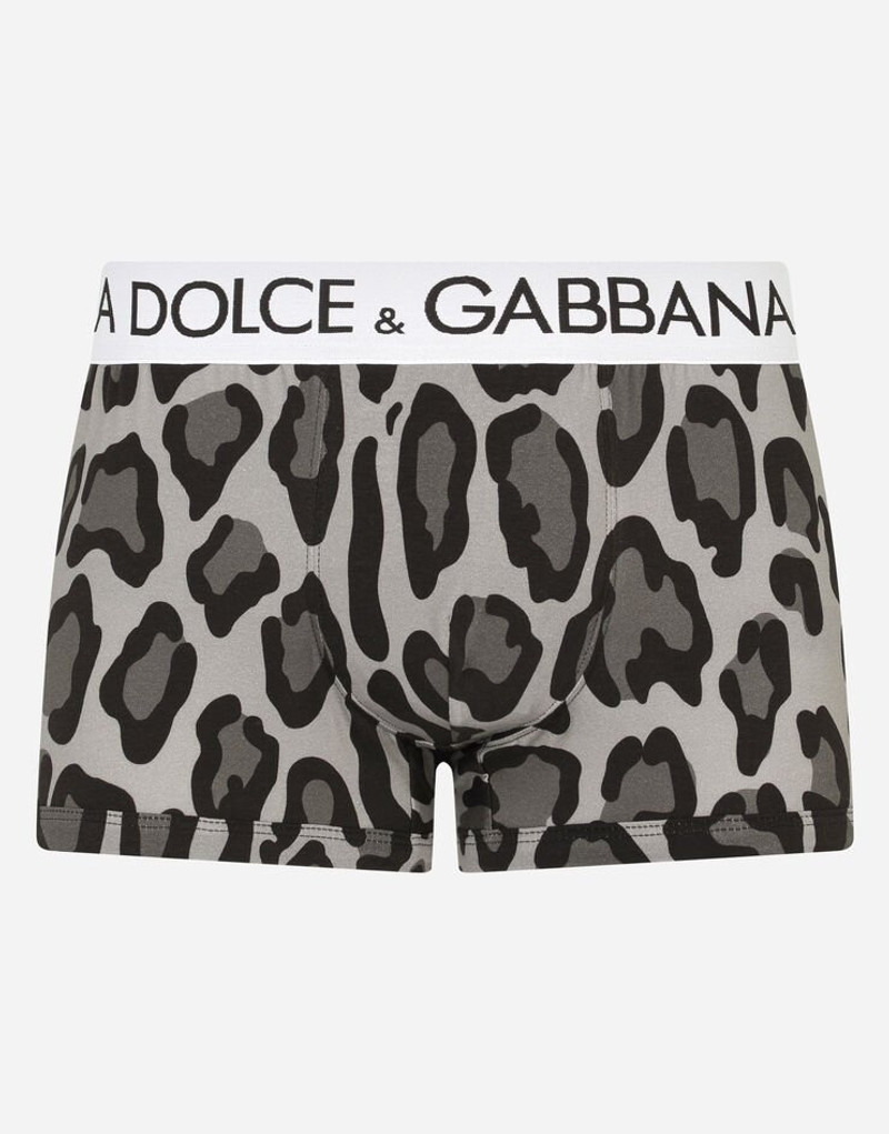 Leopard-print two-way stretch cotton boxers 1