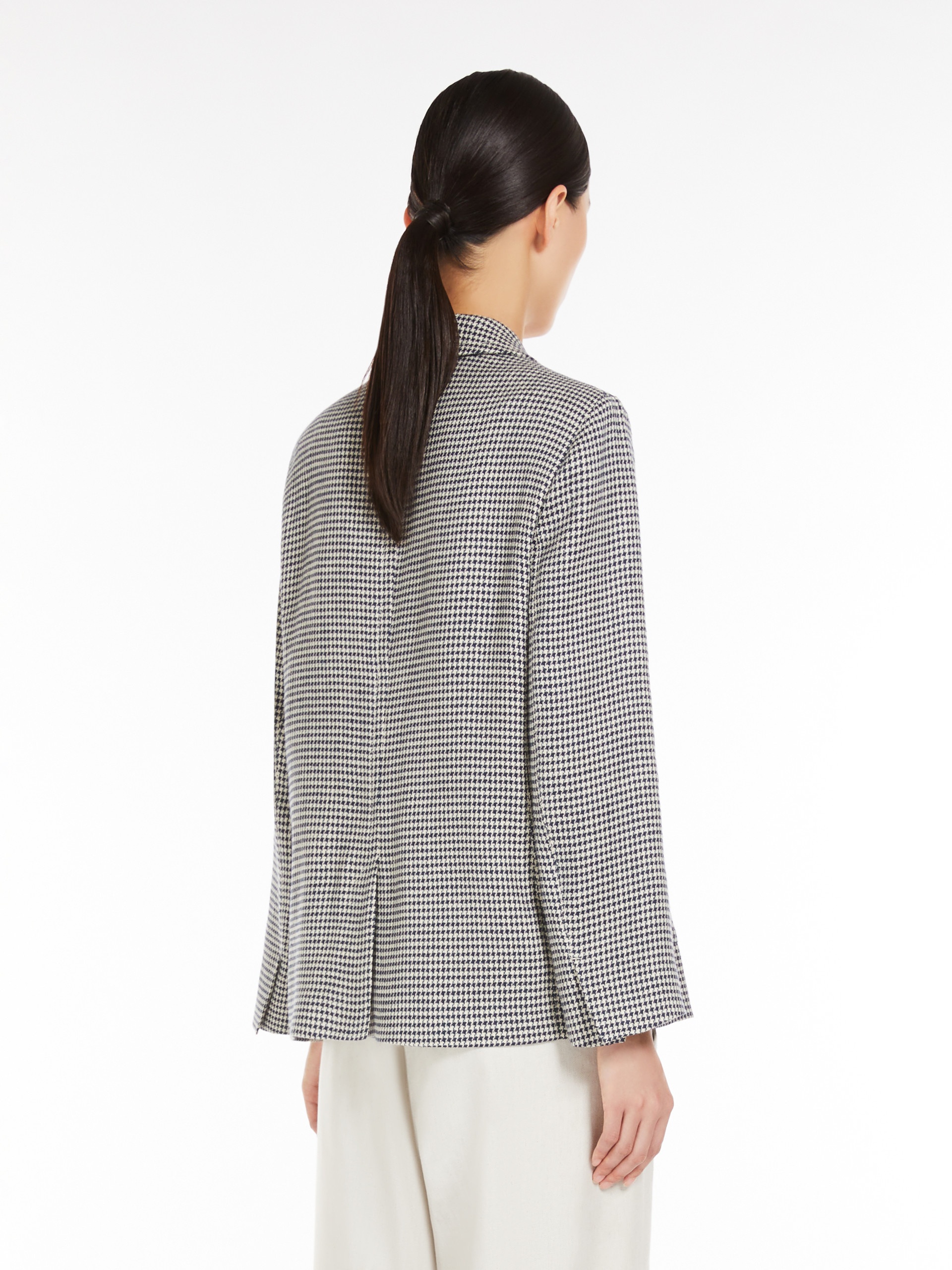 GIADA Houndstooth cotton and linen jacket - 4