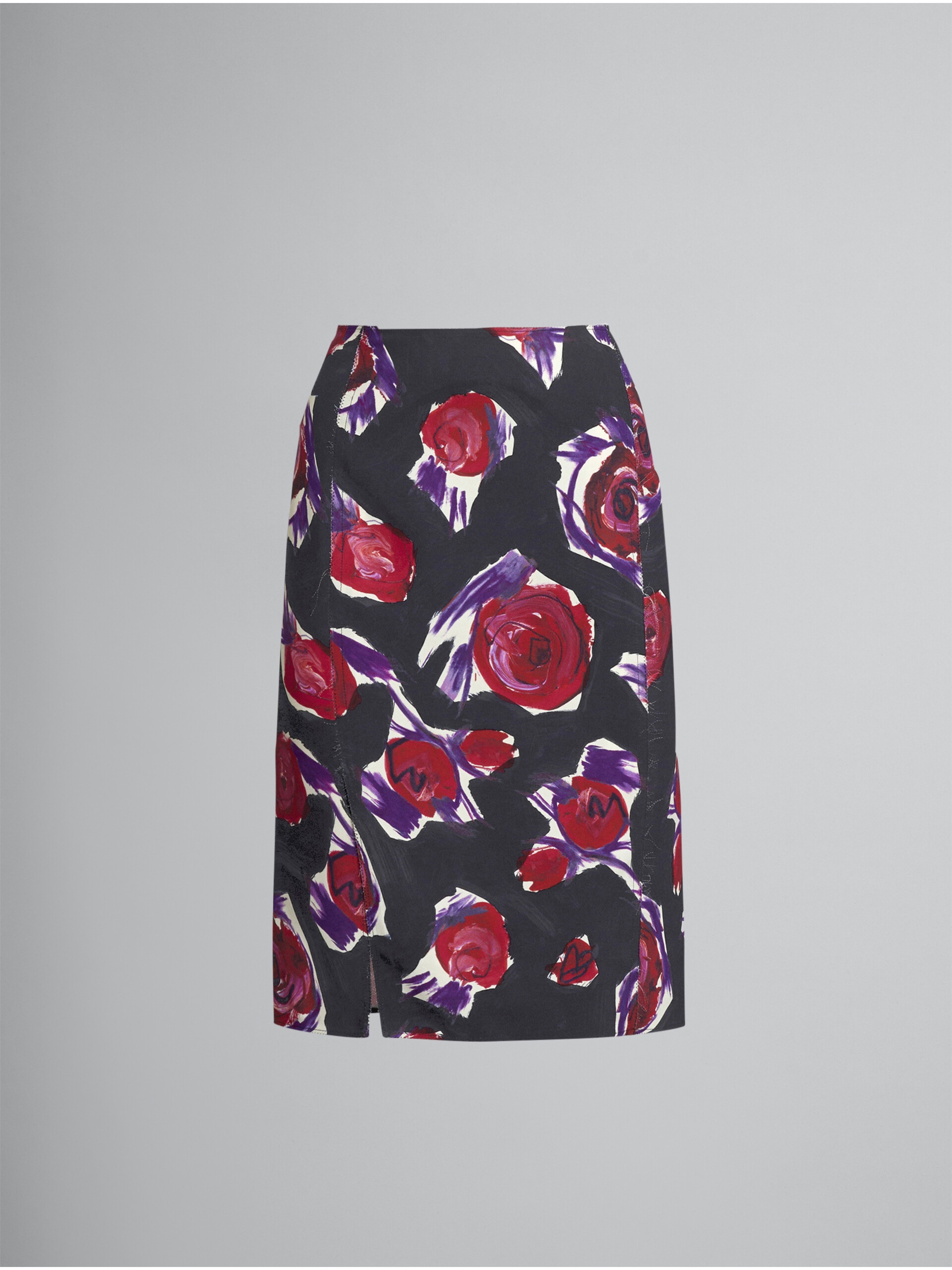 SPINNING ROSES PRINT CADY TULIP SKIRT - 1