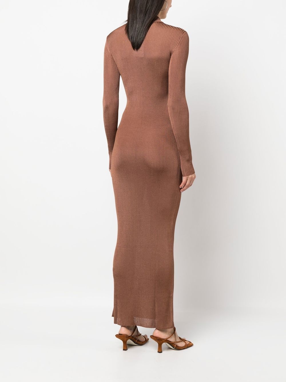 GLENN ribbed-knit polo dress - 4