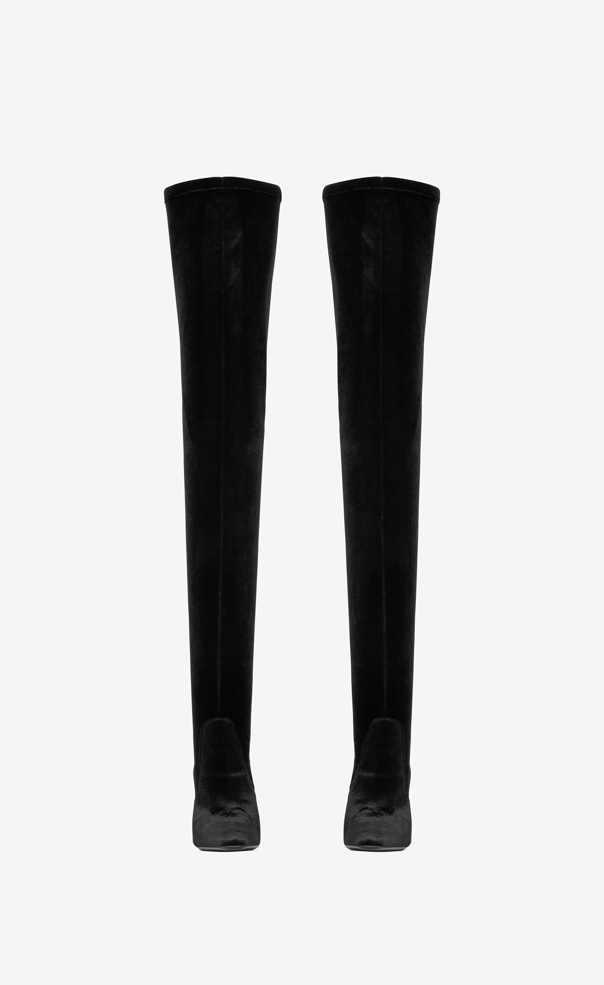 auteuil over-the-knee boots in stretch velvet - 2