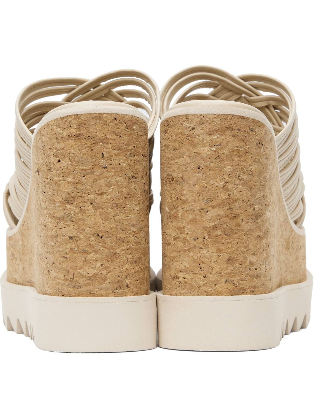 Beige Sneak-Elyse Woven Platform Wedge Sandals - 2