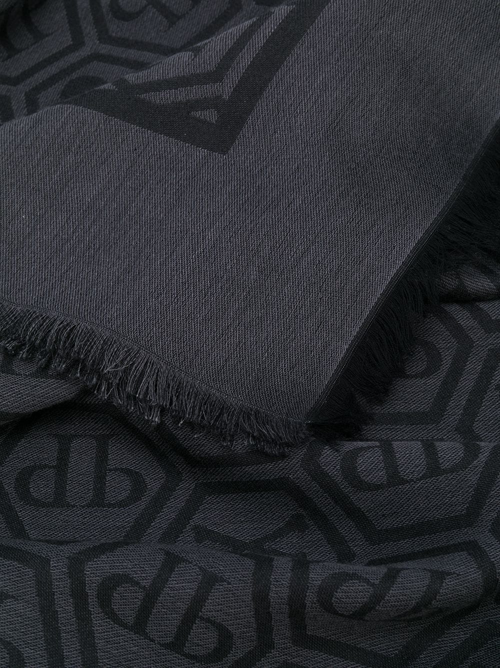 logo jacquard scarf - 3