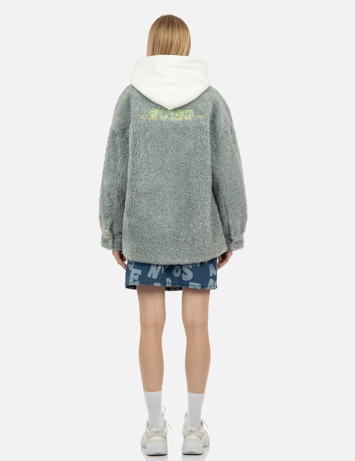 LOGO APPLIQUÉ SHERPA SHIRT JACKET - 5