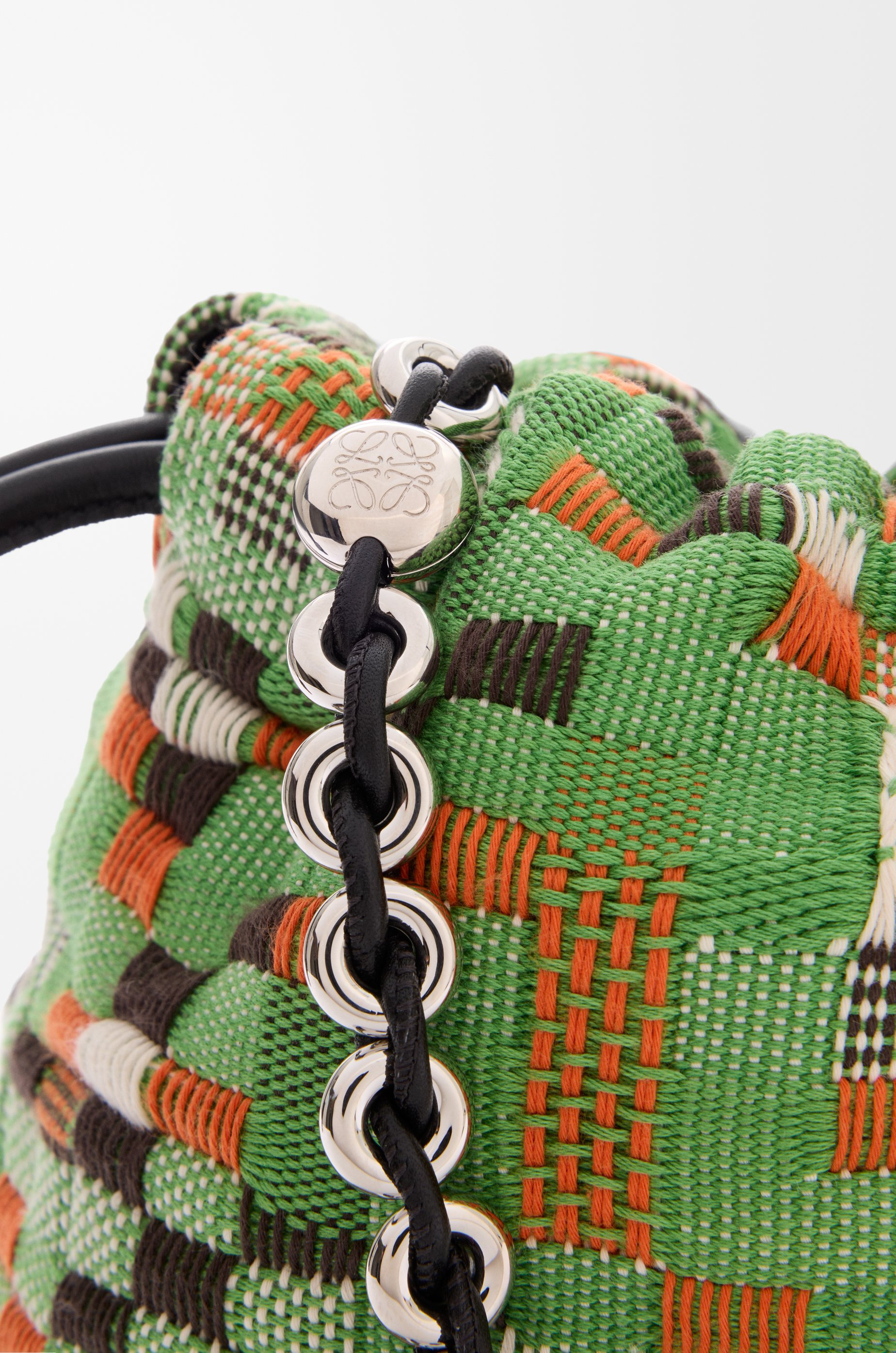 Medium Flamenco purse in embroidered textile - 11