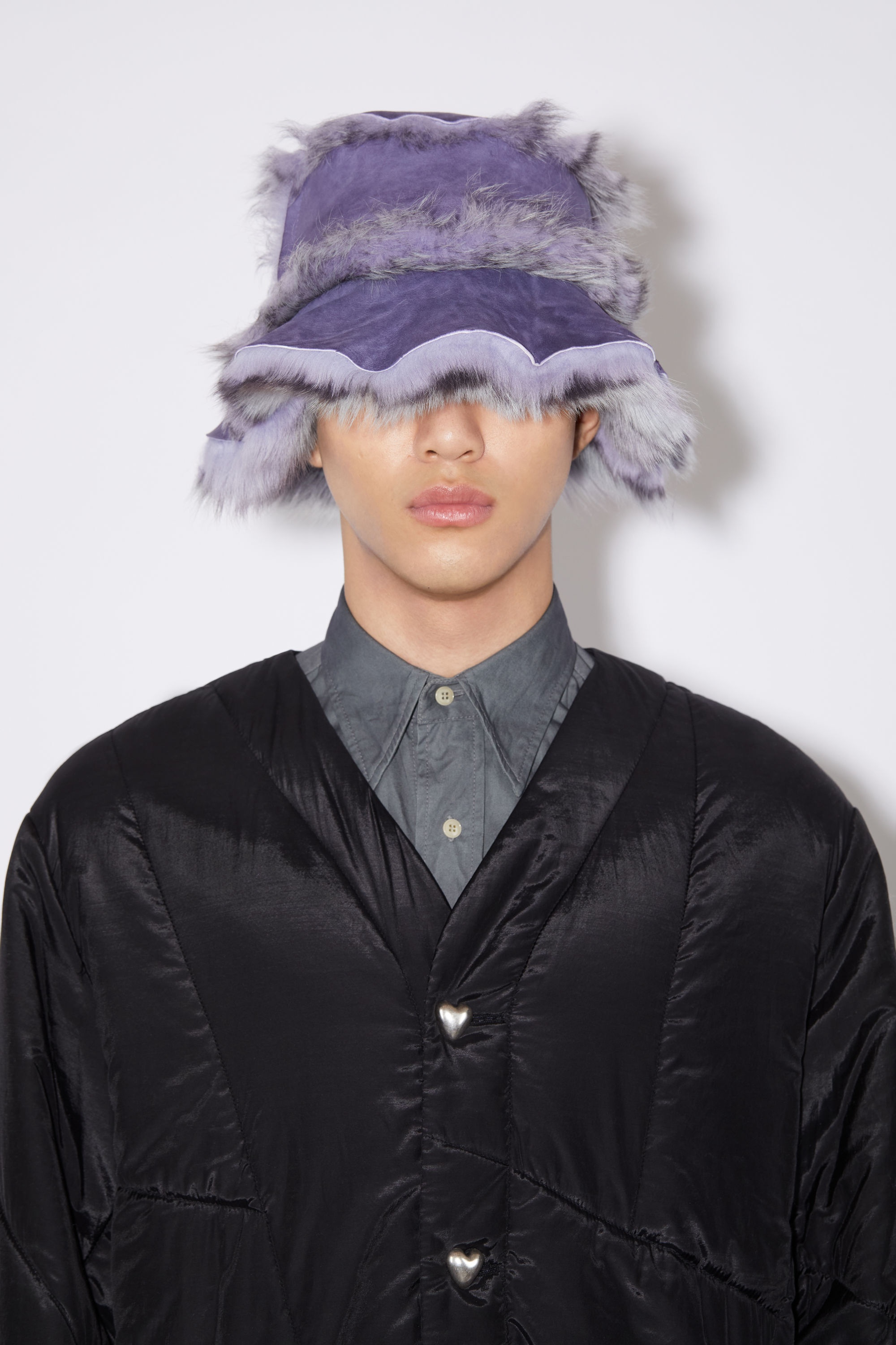 Shearling bucket hat - Lilac purple - 3