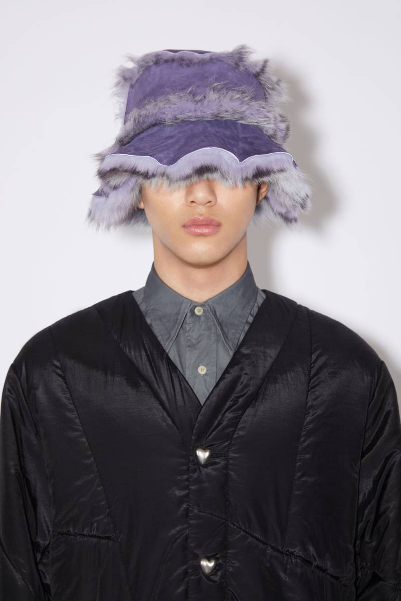 Shearling bucket hat - Lilac purple 3