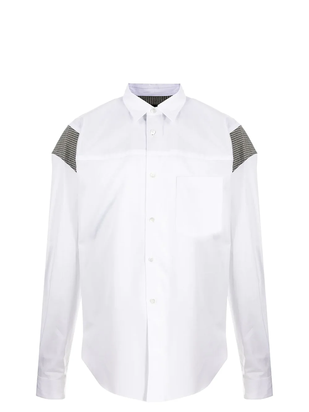 Cotton Broad X Wool Houndstoot Shirt - 1