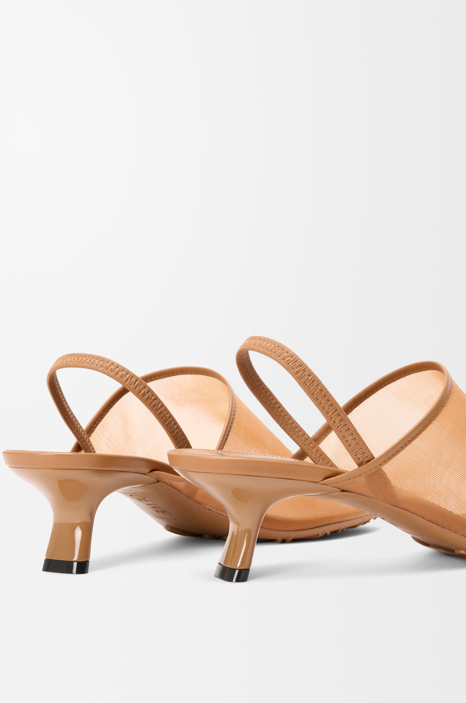 Petal slingback heel sandal in mesh - 4
