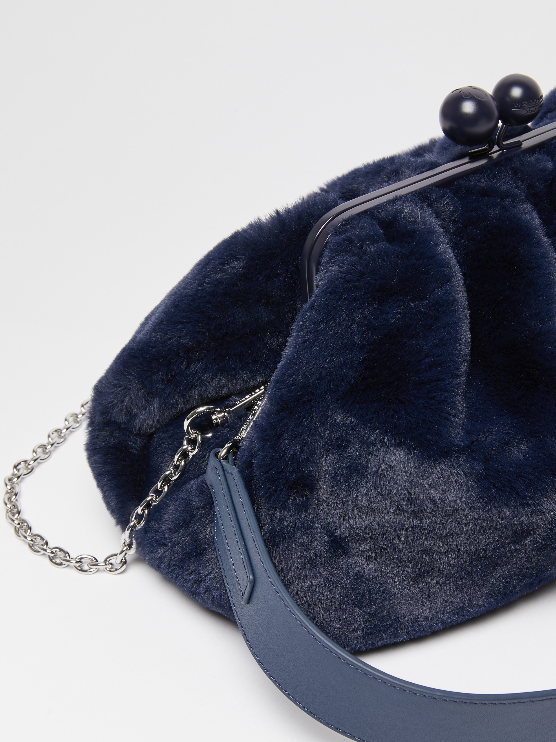 GIANNA Medium furry fabric Pasticcino Bag - 4
