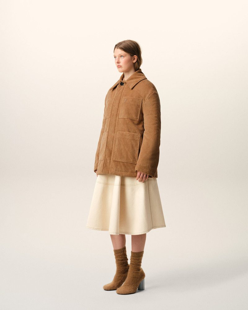BROWN COTTON CORDUROY WORKER JACKET 6
