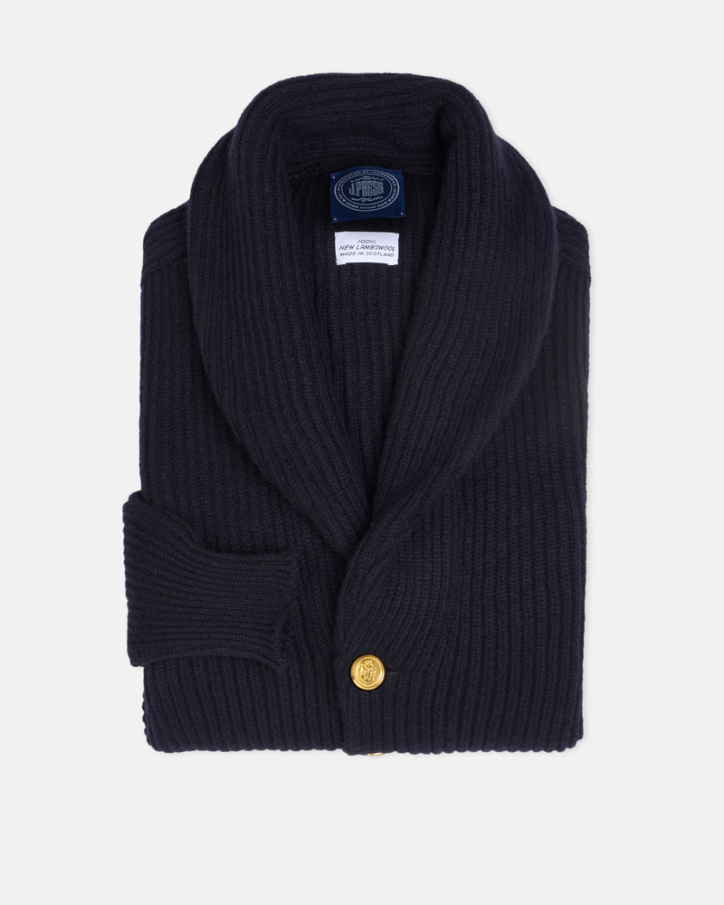J. PRESS MADE-IN-SCOTLAND LAMBSWOOL BLAZER CARDIGAN outlook