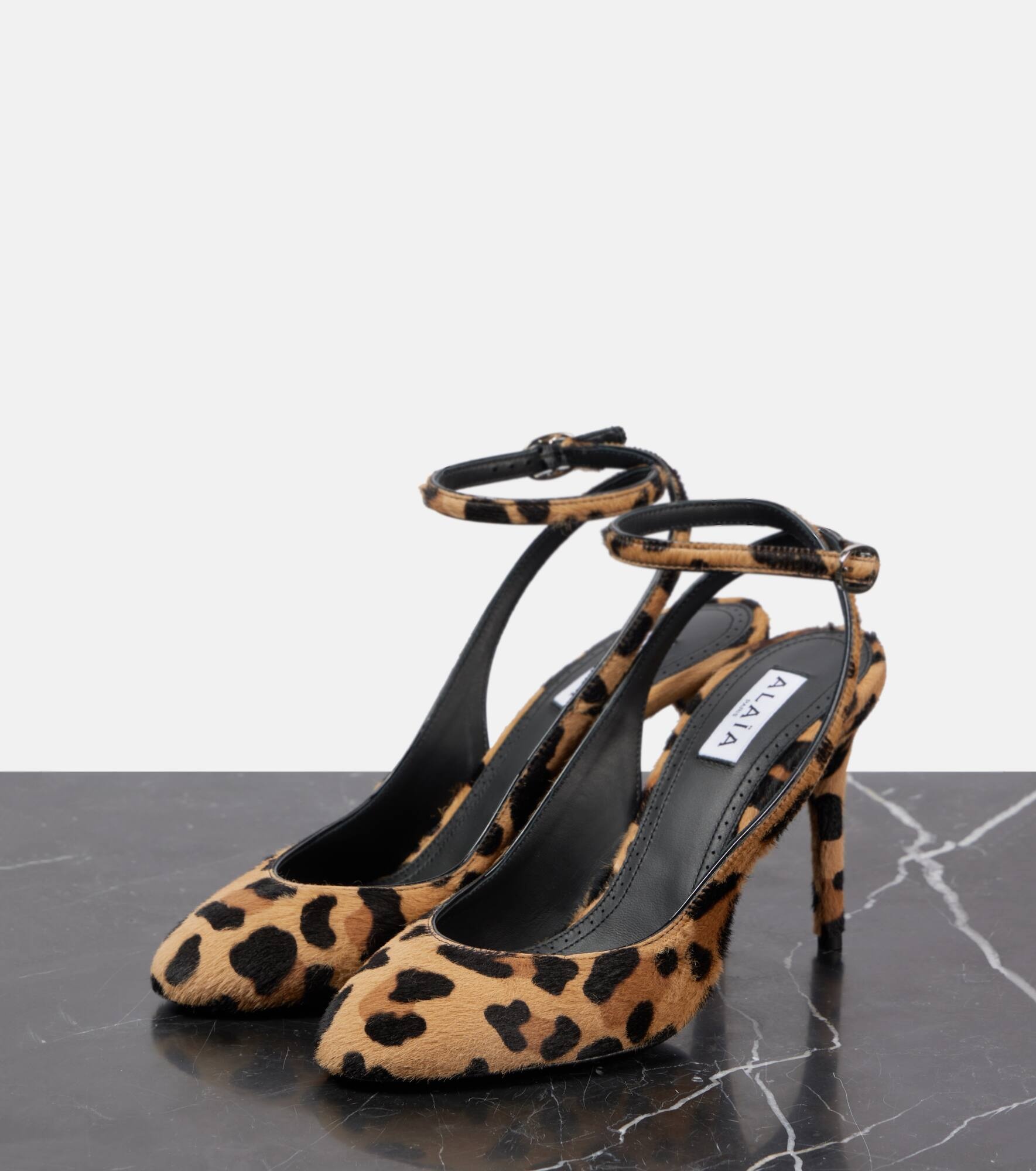Decollete 90 calf hair slingback pumps - 4