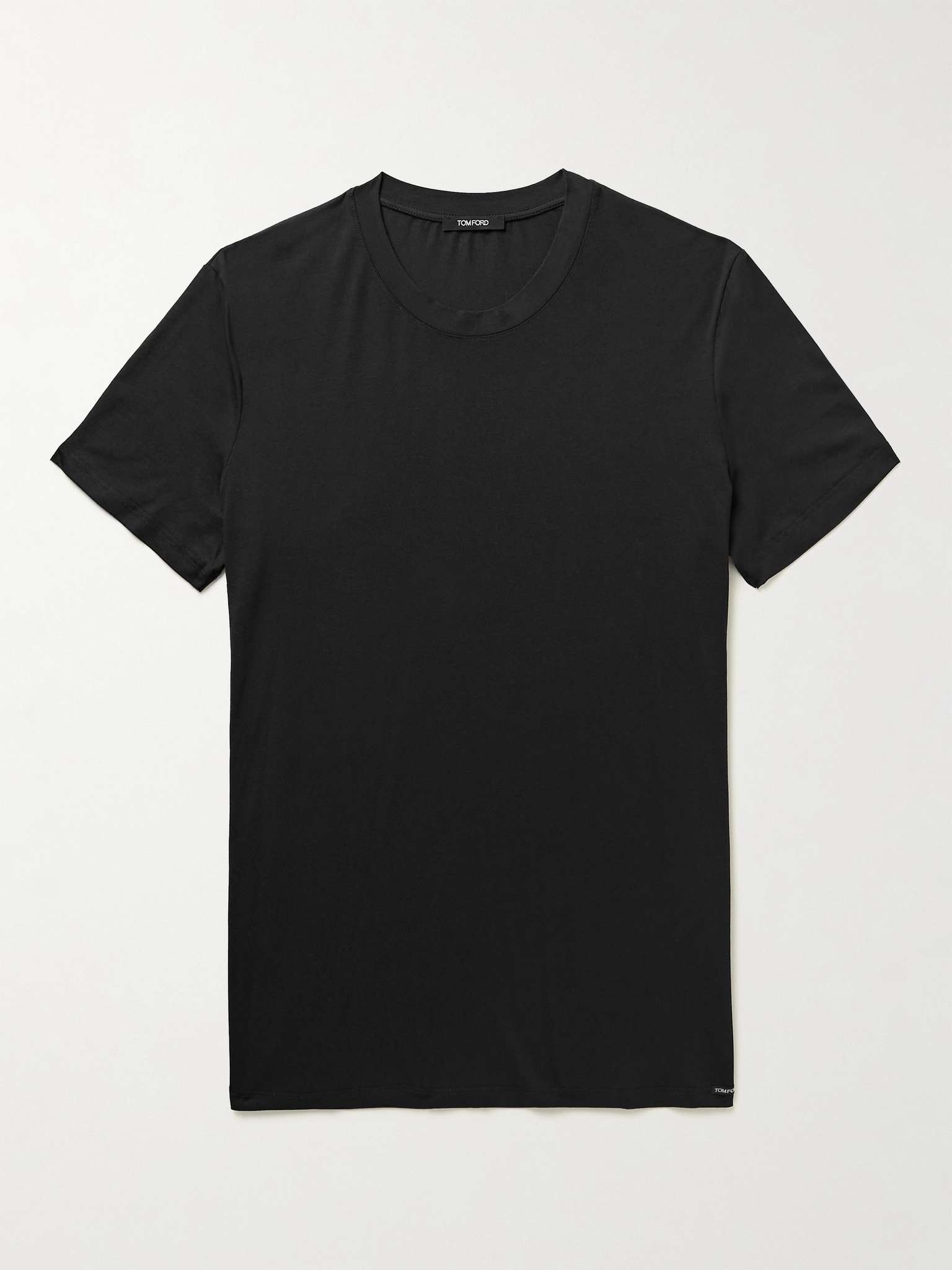 Stretch Cotton and Modal-Blend T-Shirt - 1