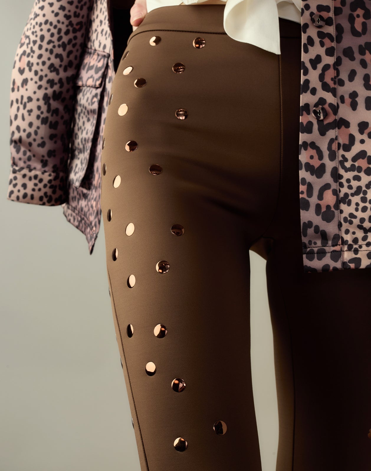Studded Bonded Pants - 7
