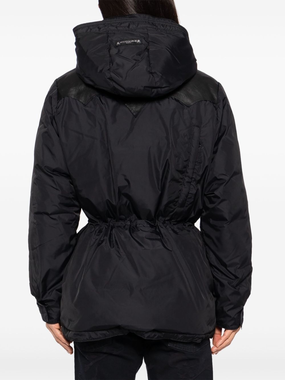 panel embroidered-logo padded jacket - 4
