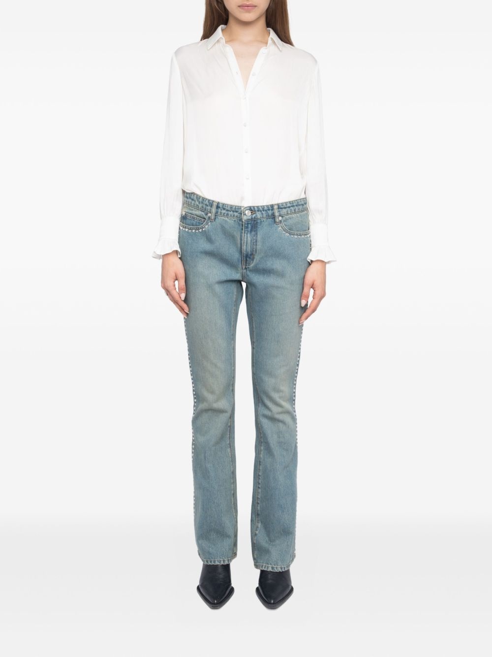 Eclip stud-embellished flared jeans - 2