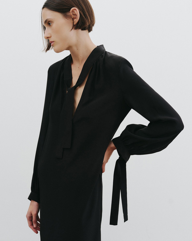 VADA TIE NECK SILK DRESS 3