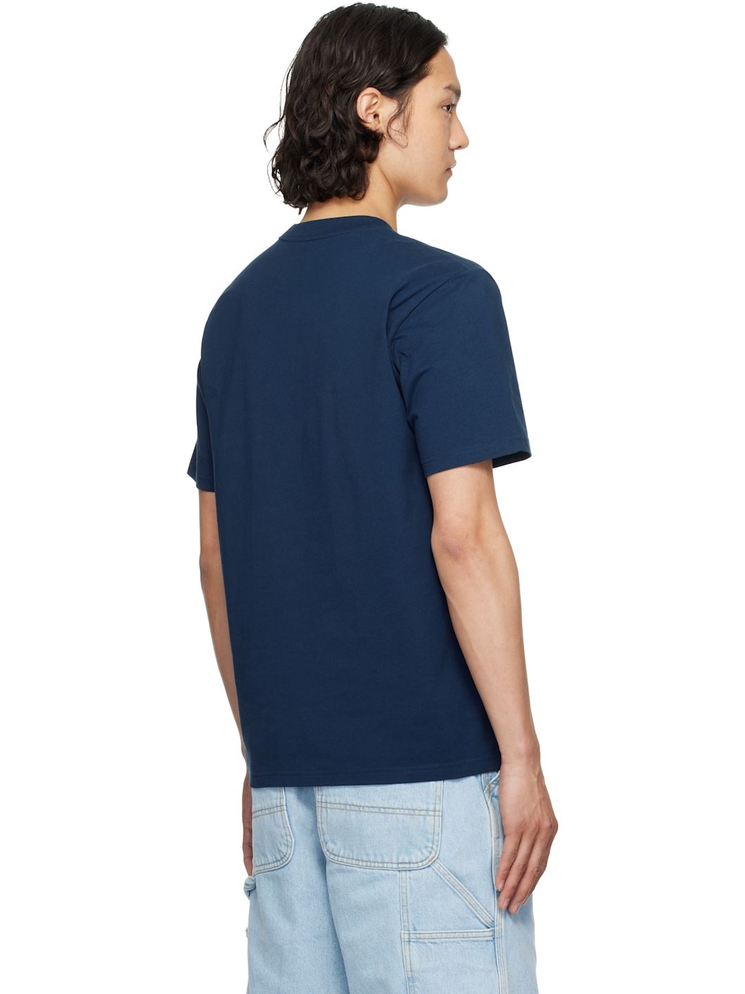 Navy S/S University Script T-Shirt - 3