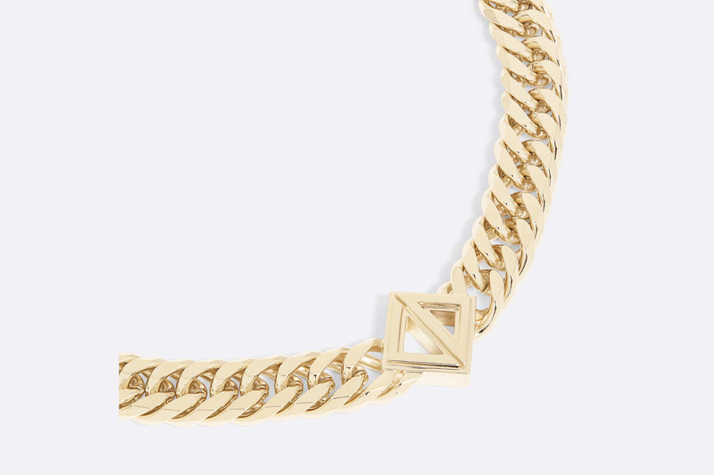 Dior CD Diamond Chain Link Necklace outlook