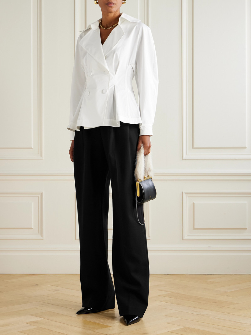 CAROLINA HERRERA Pleated Wool-blend Wide-leg Pants outlook