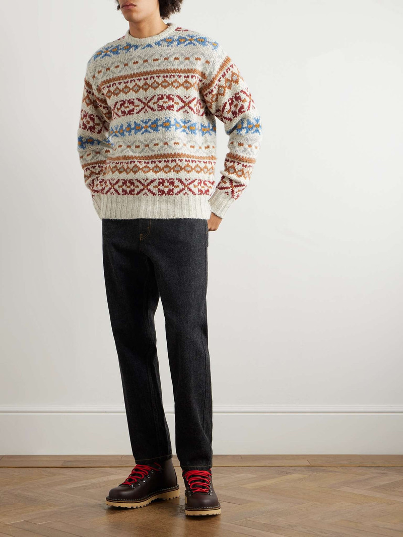 BEAMS PLUS Fair Isle Jacquard-Knit Wool-Blend Sweater outlook