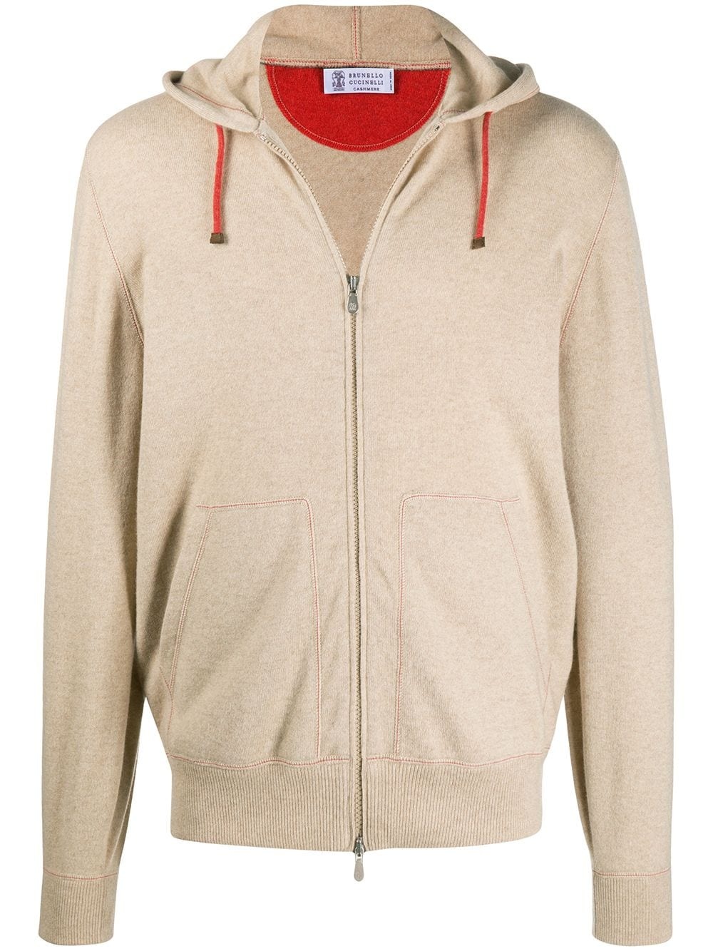 cashmere zip-up hoodie - 1