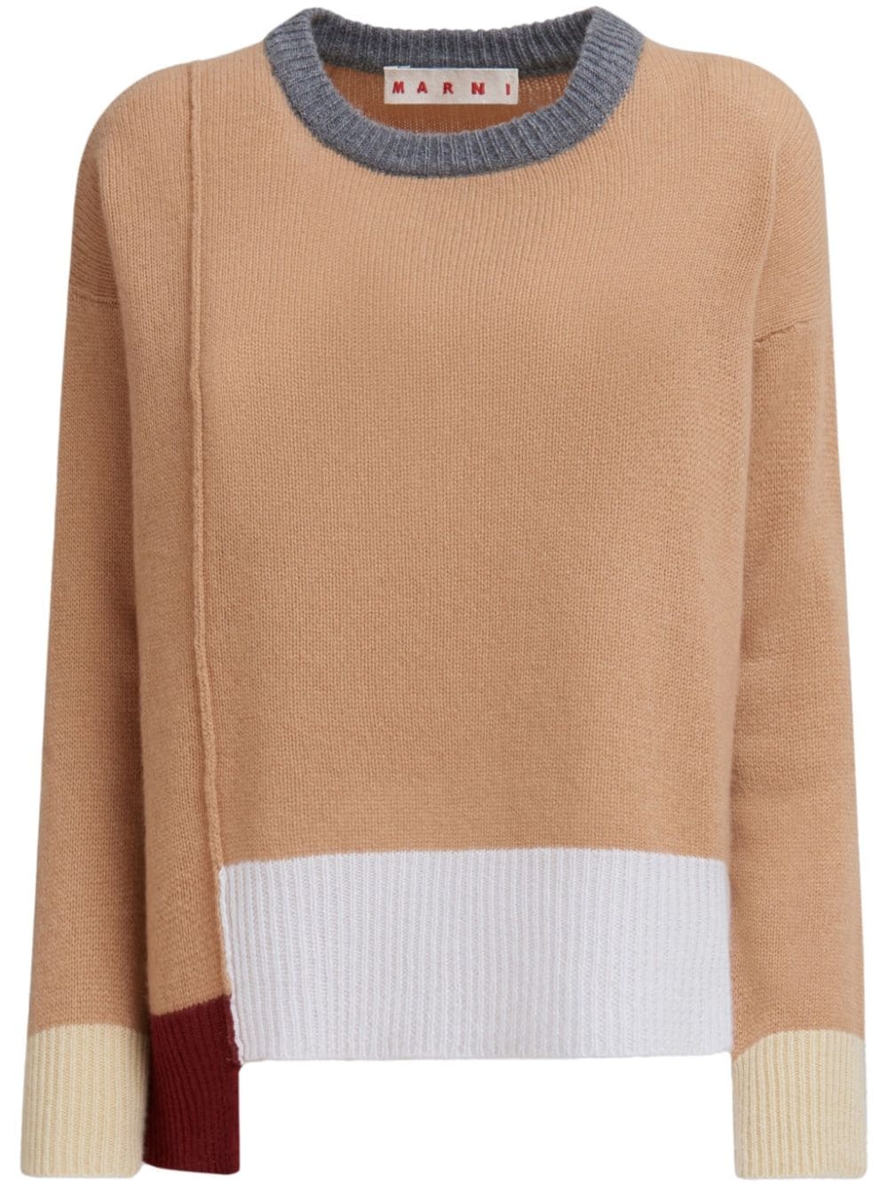 colour-block cashmere jumper - 1