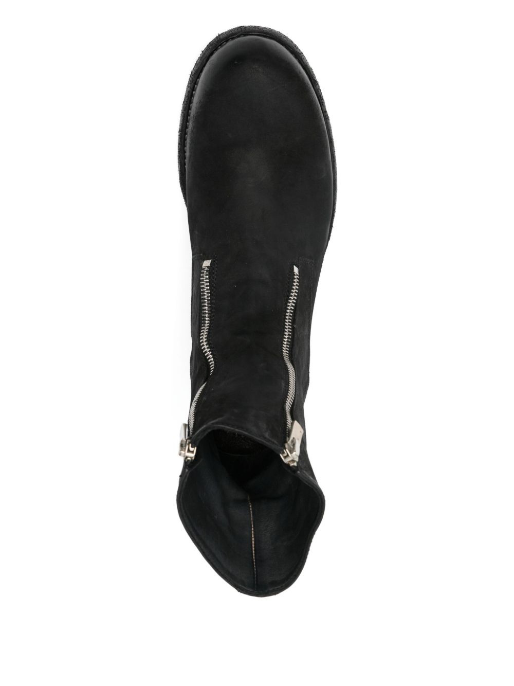 zip-detail leather boots - 4