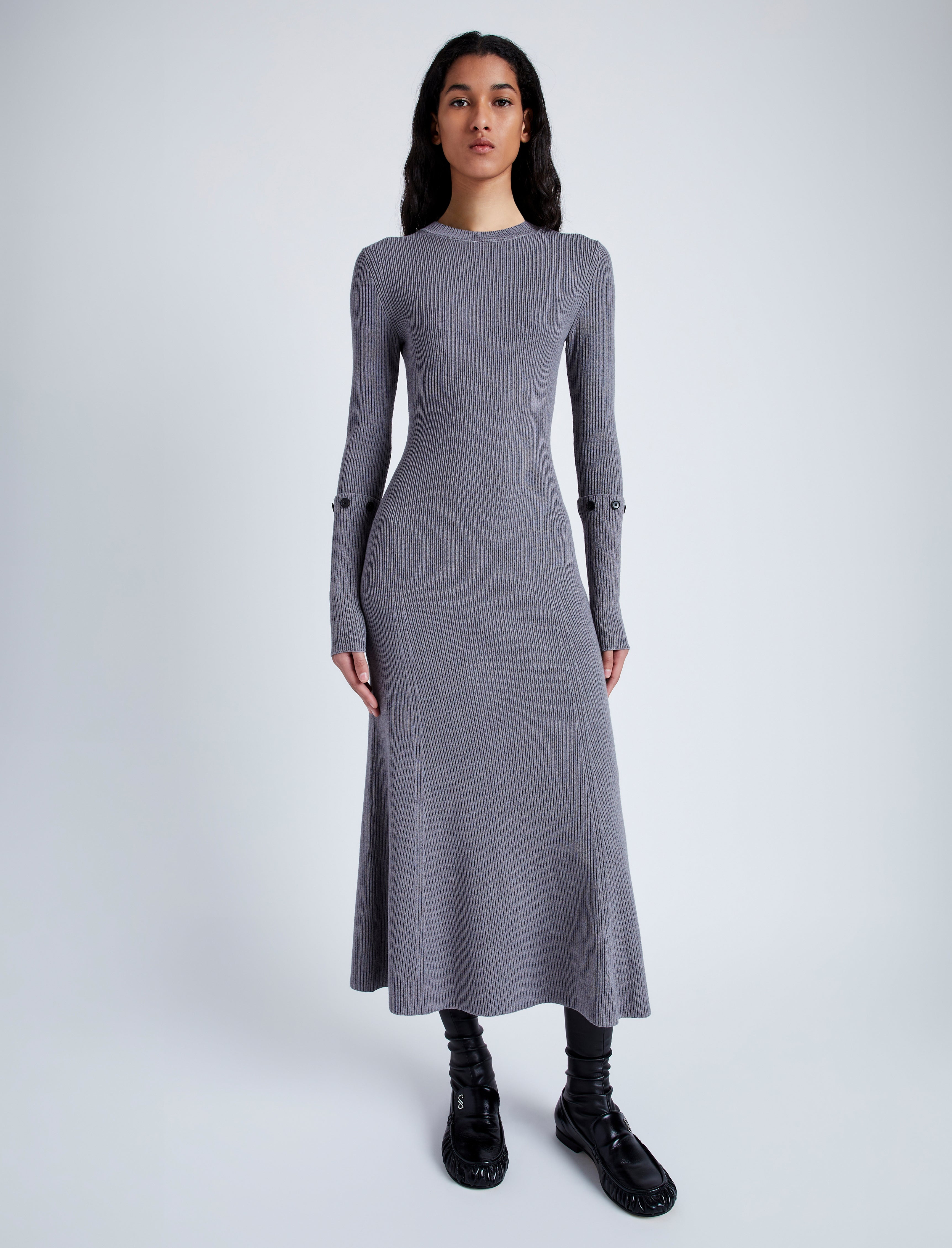 Jocelyn Dress in Midweight Viscose Rib - 6