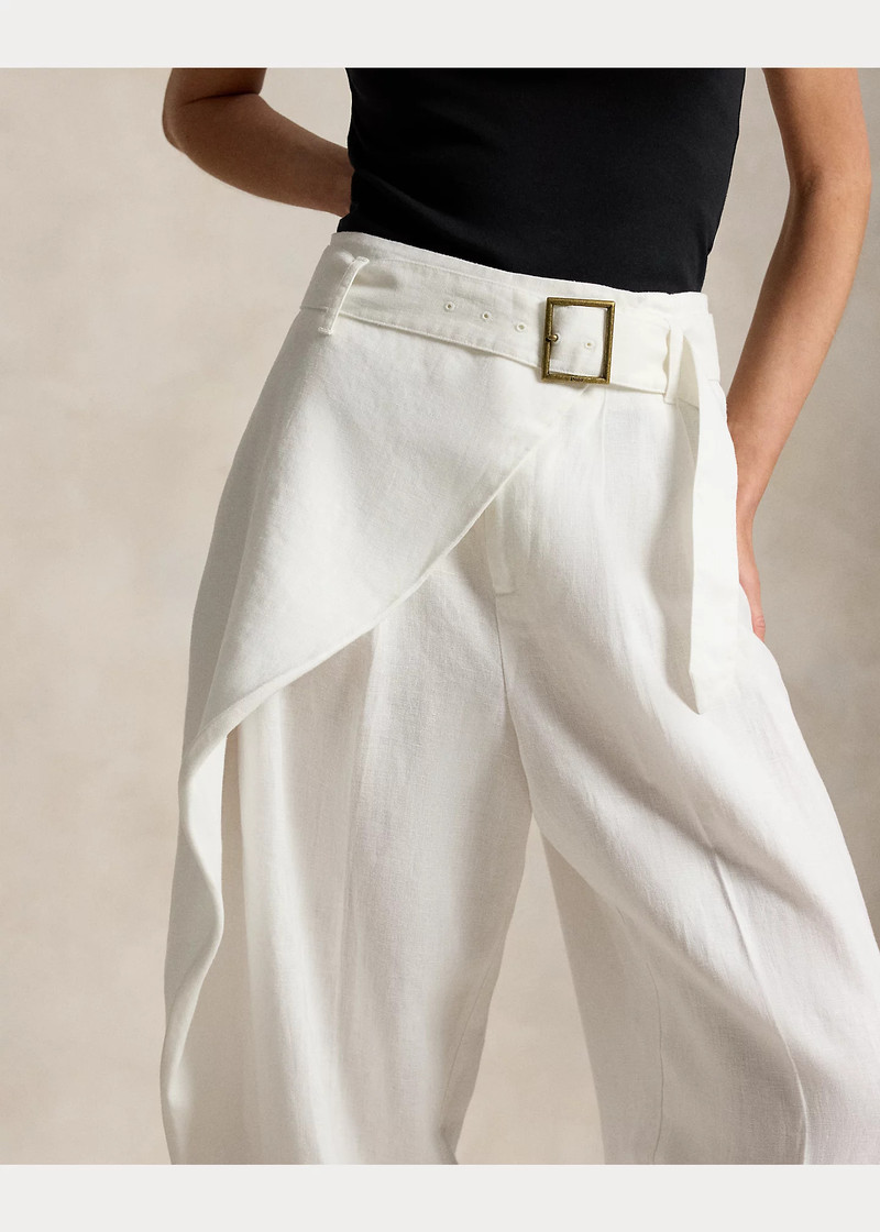 Linen Tapered Wrap Pant 5