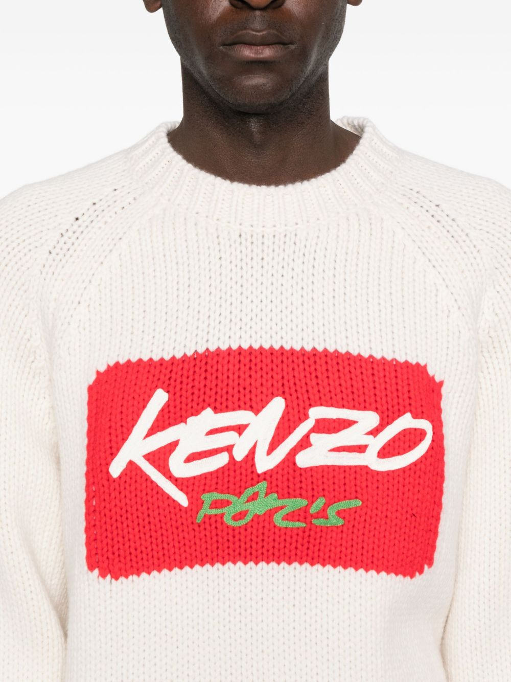 logo-print crew-neck sweater - 5