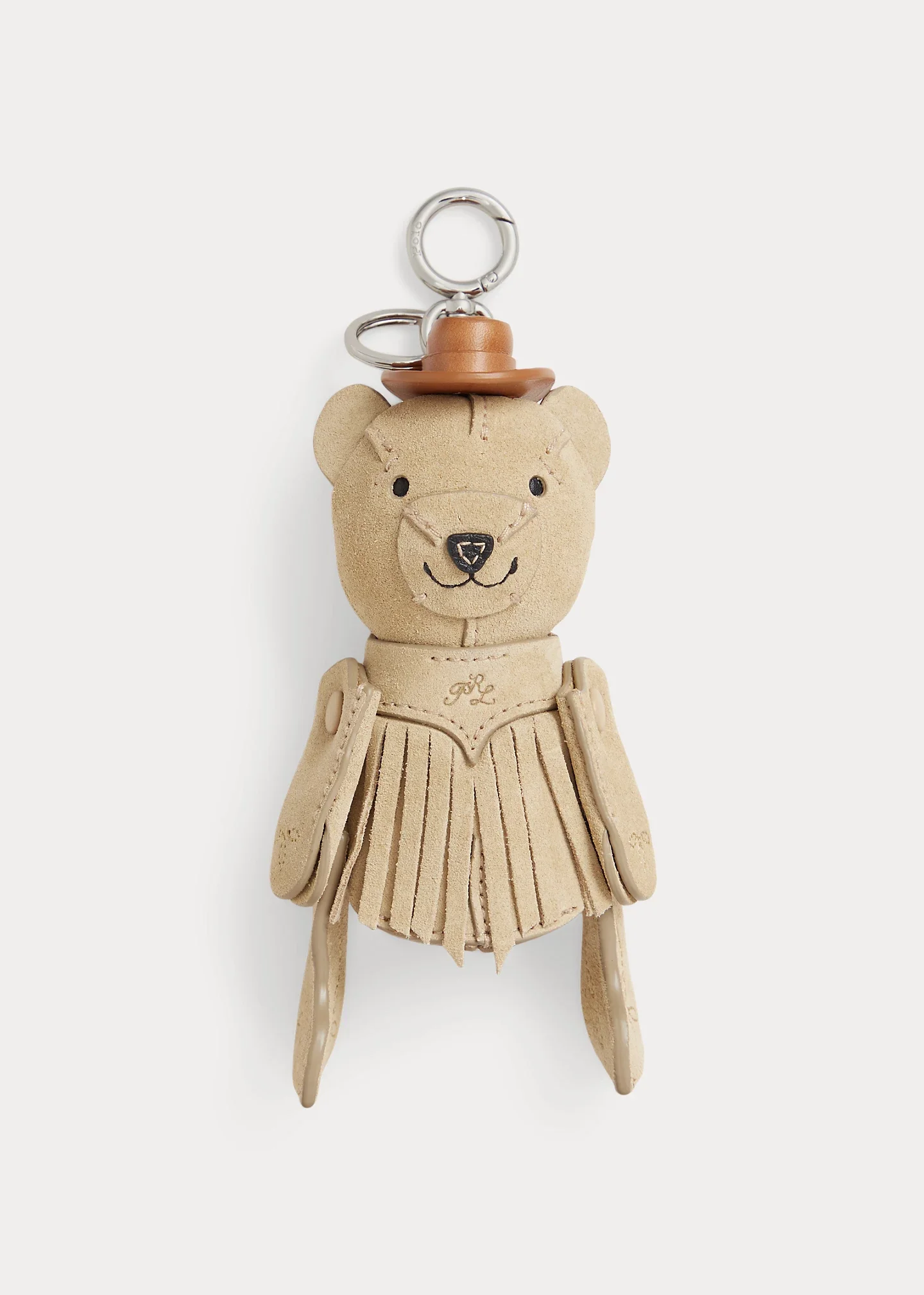 Western Polo Bear Leather Bag Charm - 1