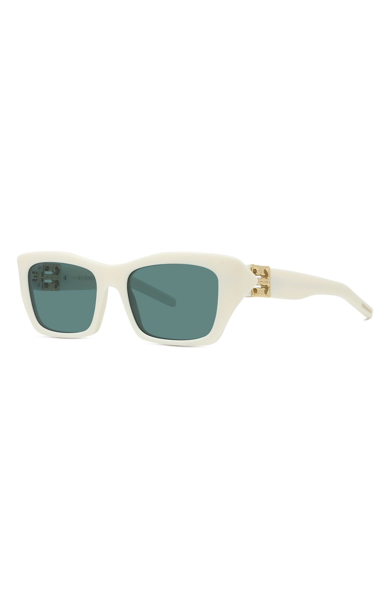 Givenchy 4G Liquid 54mm Rectangular Sunglasses in White /Green at Nordstrom - 2