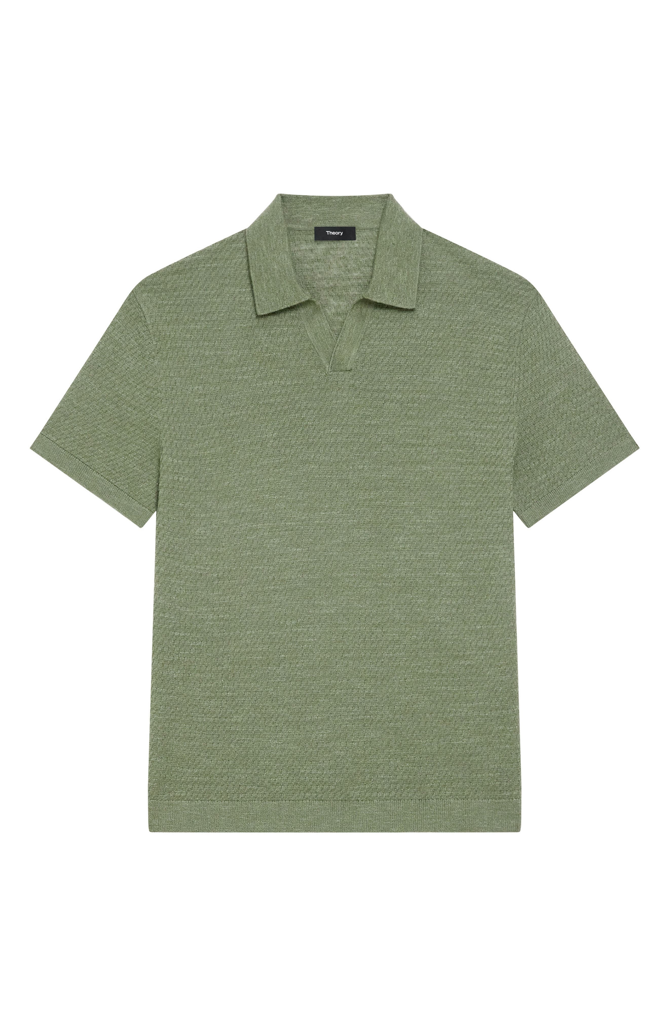 Theory Brenan Linen Blend Polo in Orchard at Nordstrom - 5