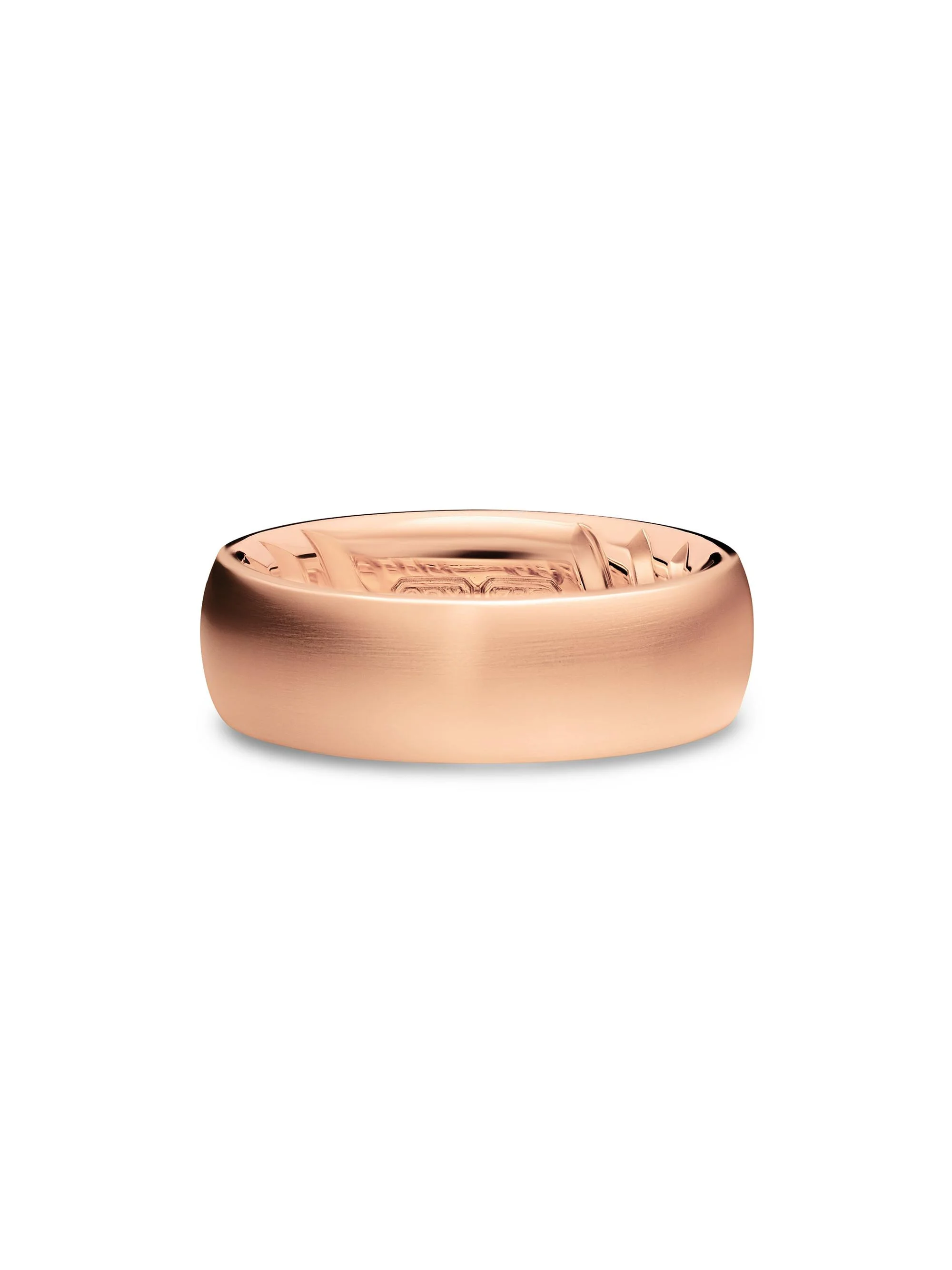 Men's Streamline Band Ring in 18K Rose Gold, 7.6MM - Rose Gold - 1