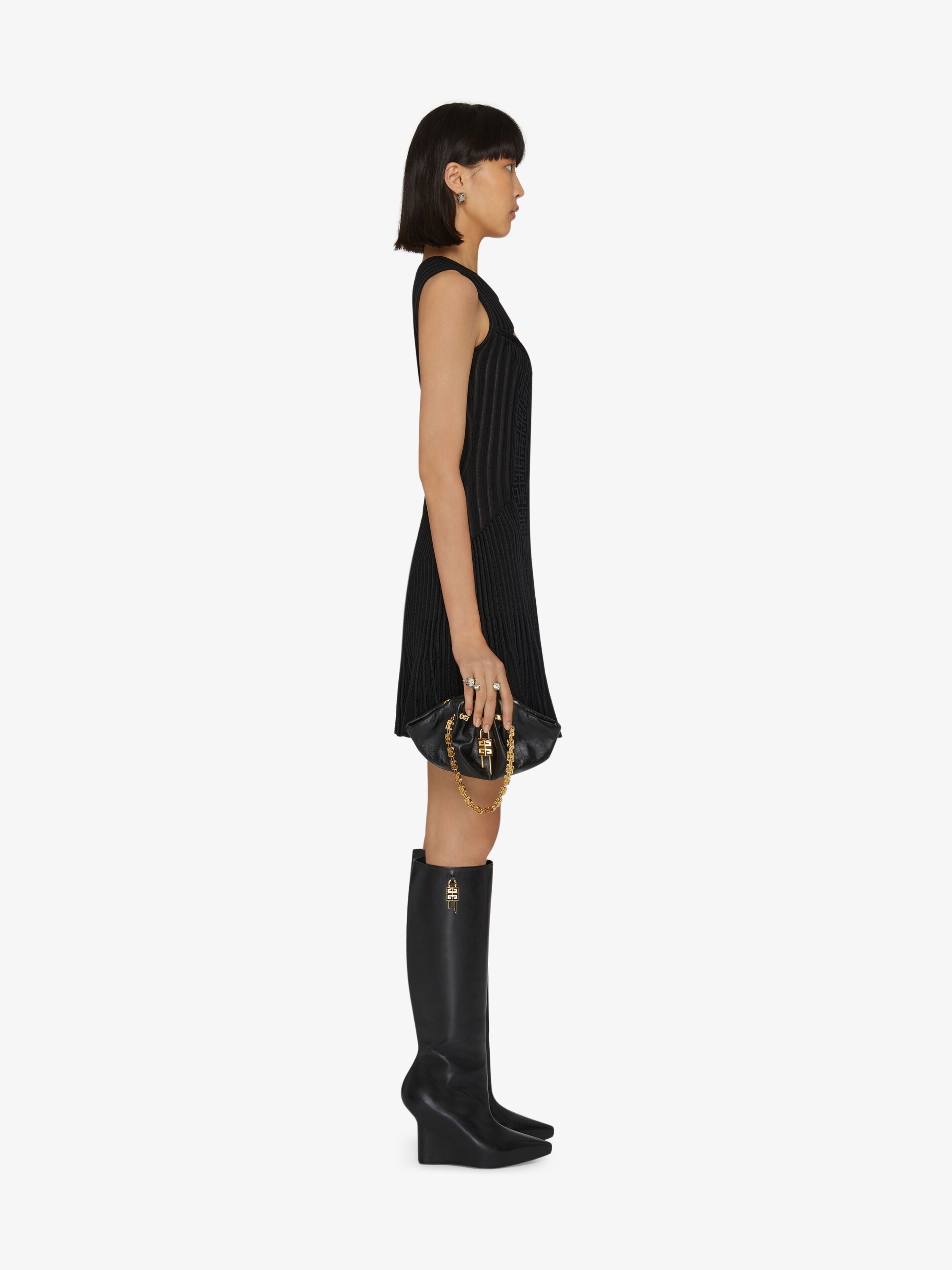 4G JACQUARD SLEEVELESS DRESS - 3