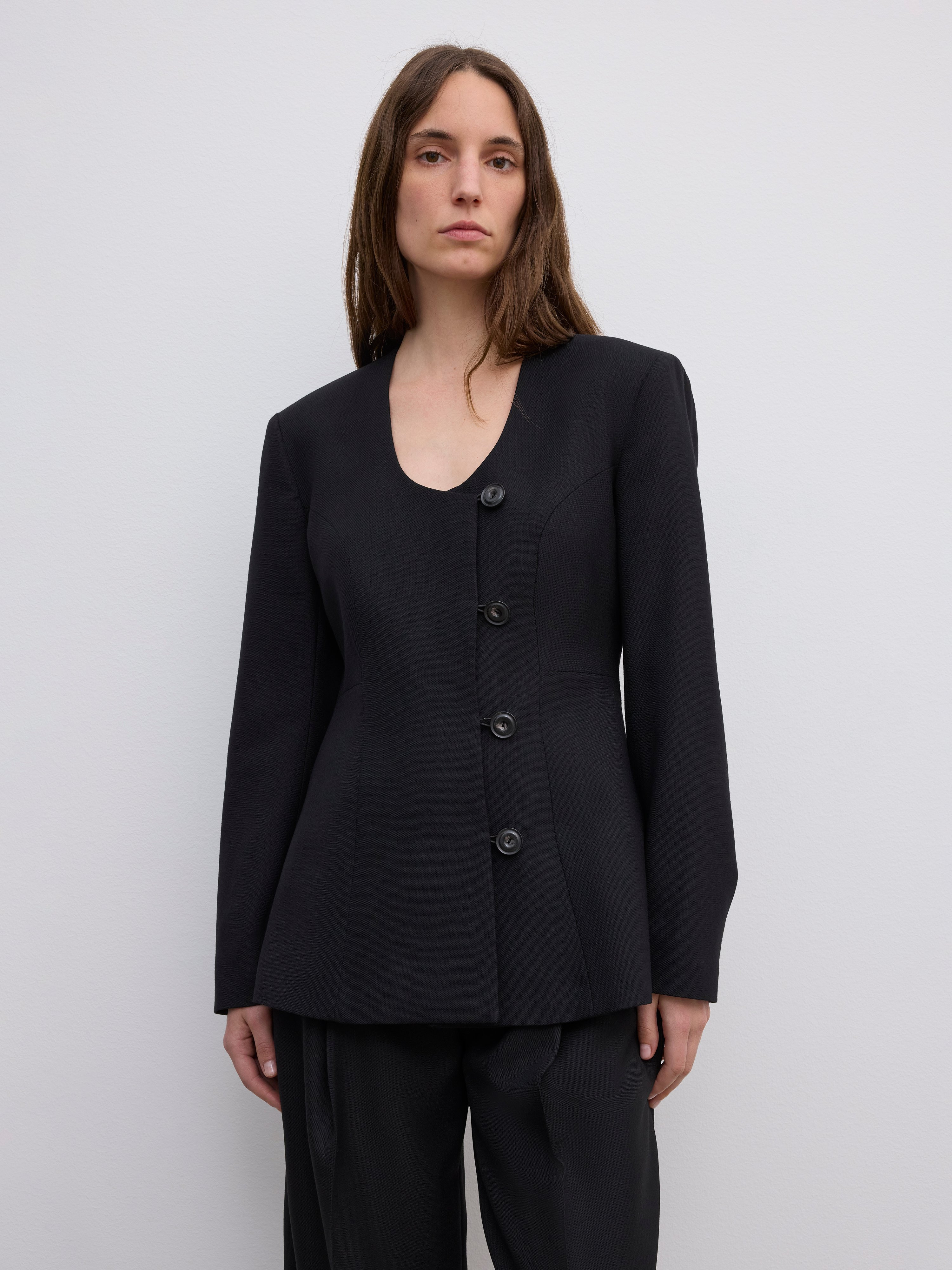 Collarless blazer - 2
