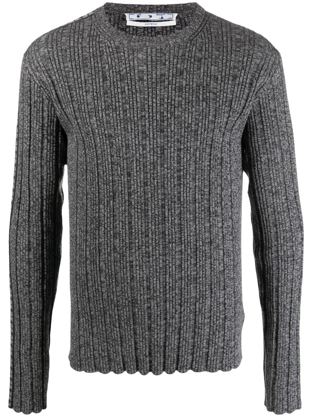 Arrow band ribbed knit jumper - 1