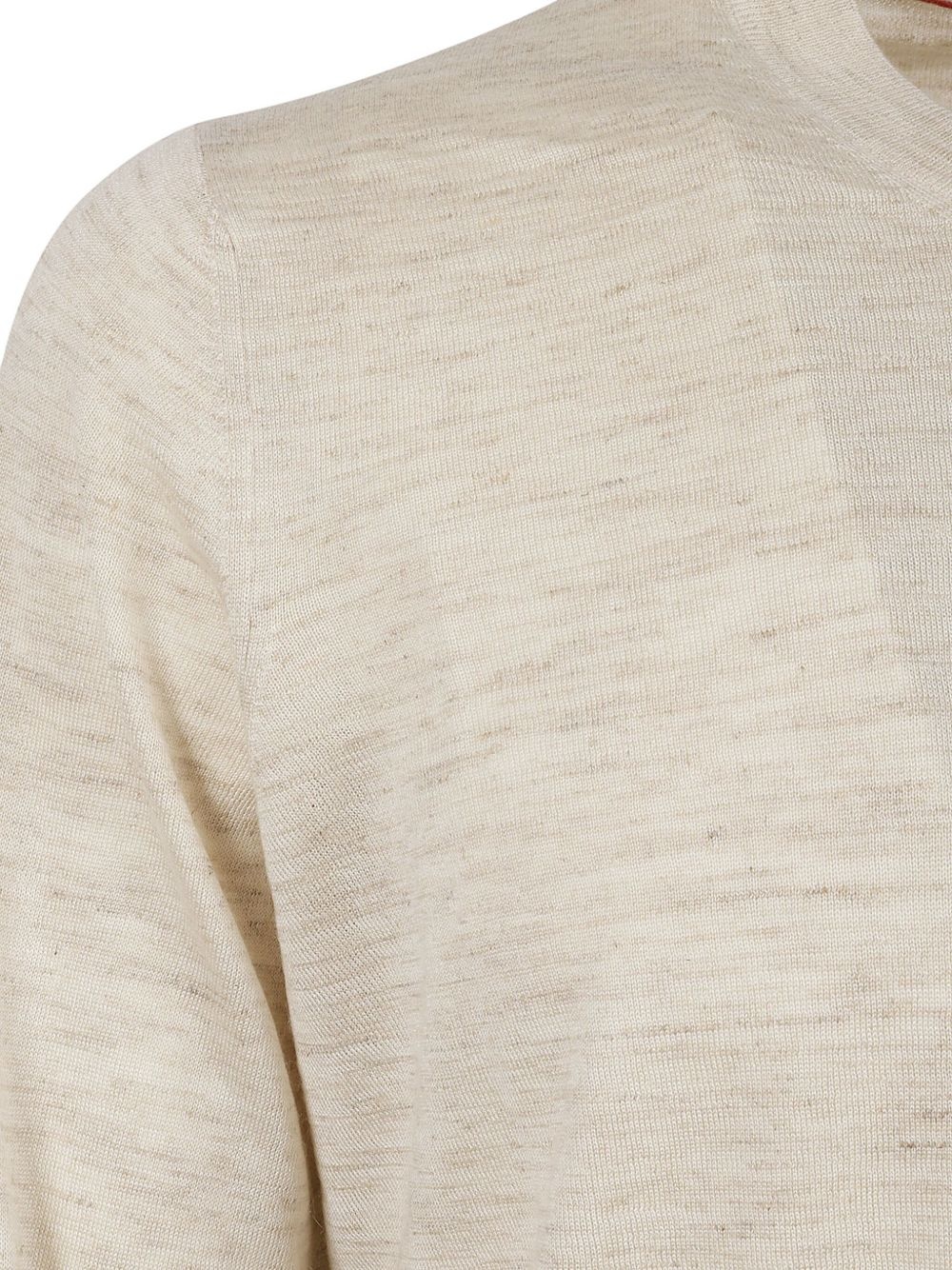 crew-neck fine-knit sweater - 3