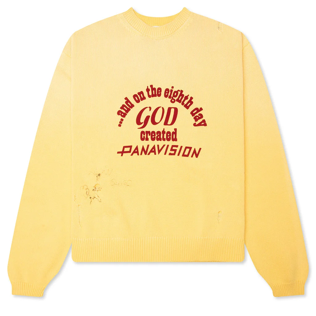 Eden Roc Knitted Crewneck Sweater Yellow - 1