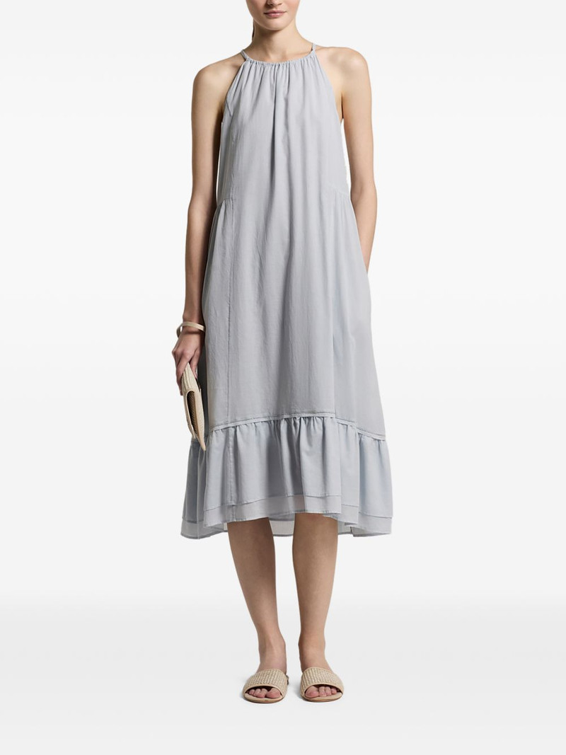 ruffled-hem halterneck midi dress 1