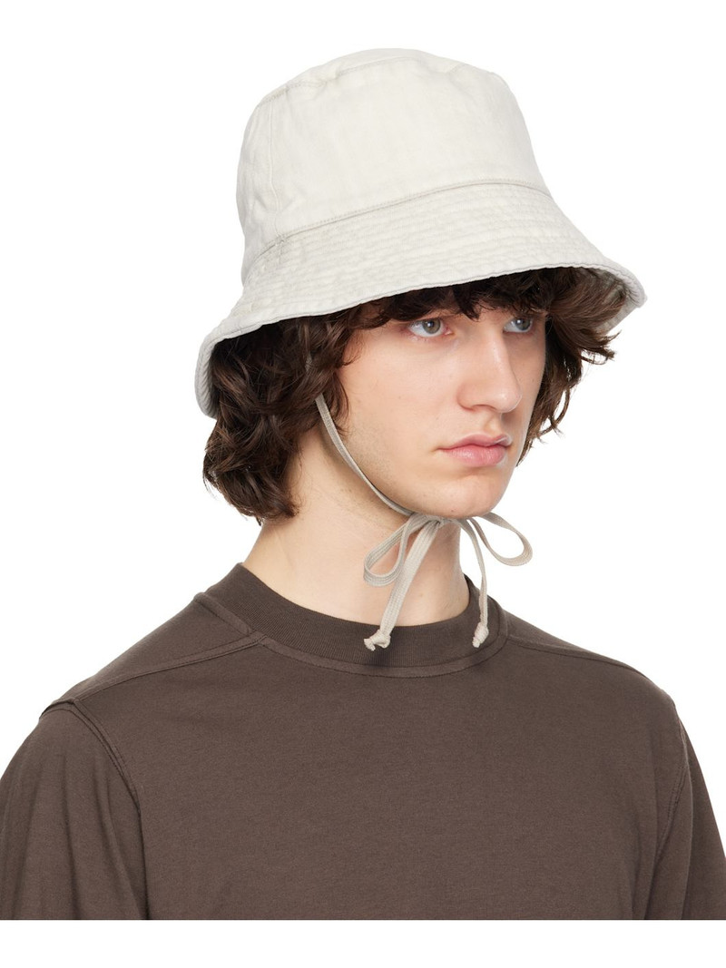 Rick Owens DRKSHDW Off-White Temple Gilligan Bucket Hat outlook