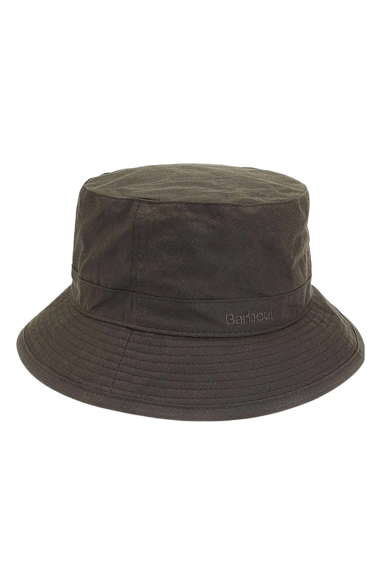 Barbour Waxed Cotton Bucket Hat in Olive at Nordstrom - 1