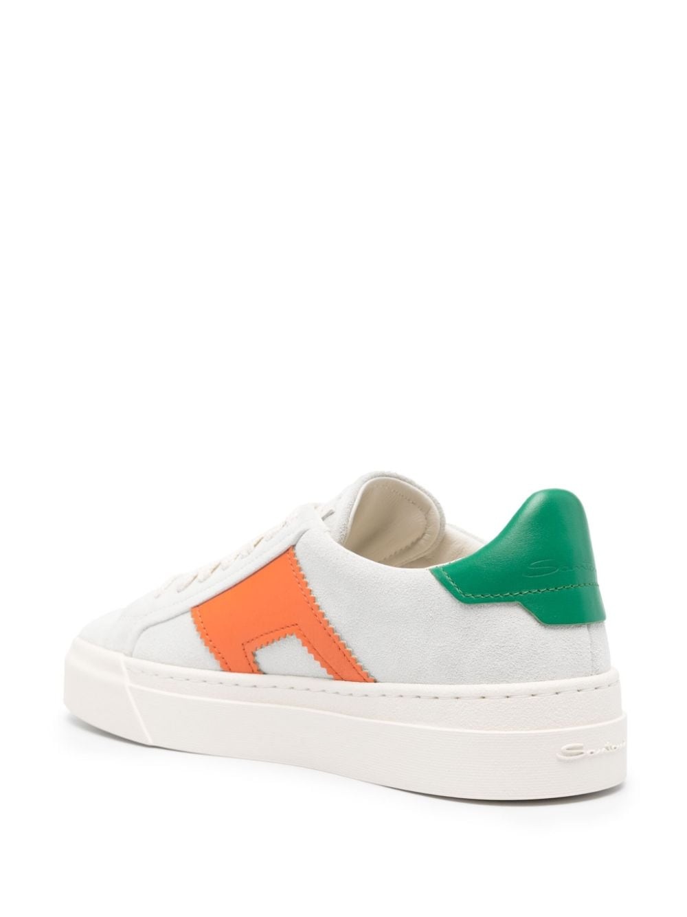 logo-print suede sneakers - 3