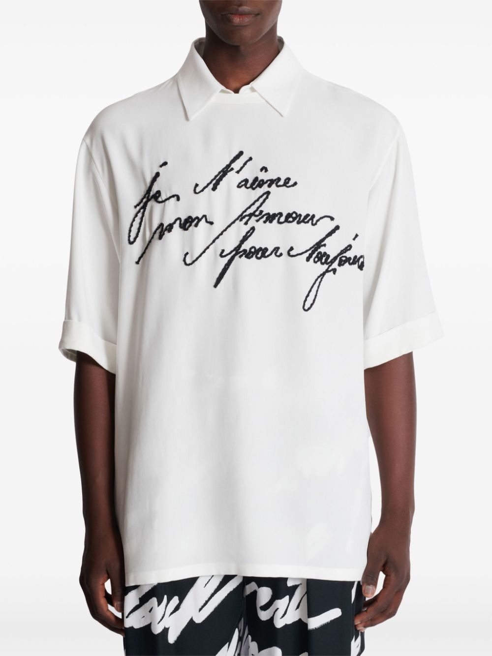 embroidered Love Letter polo shirt - 5