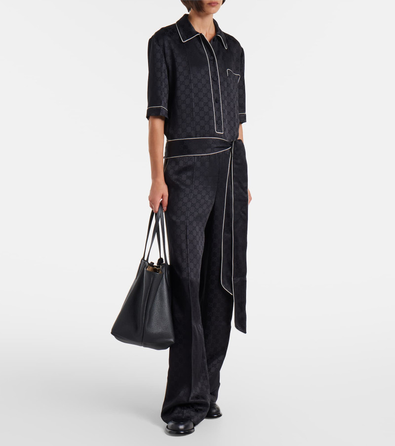 GUCCI Hammered GG satin jumpsuit outlook